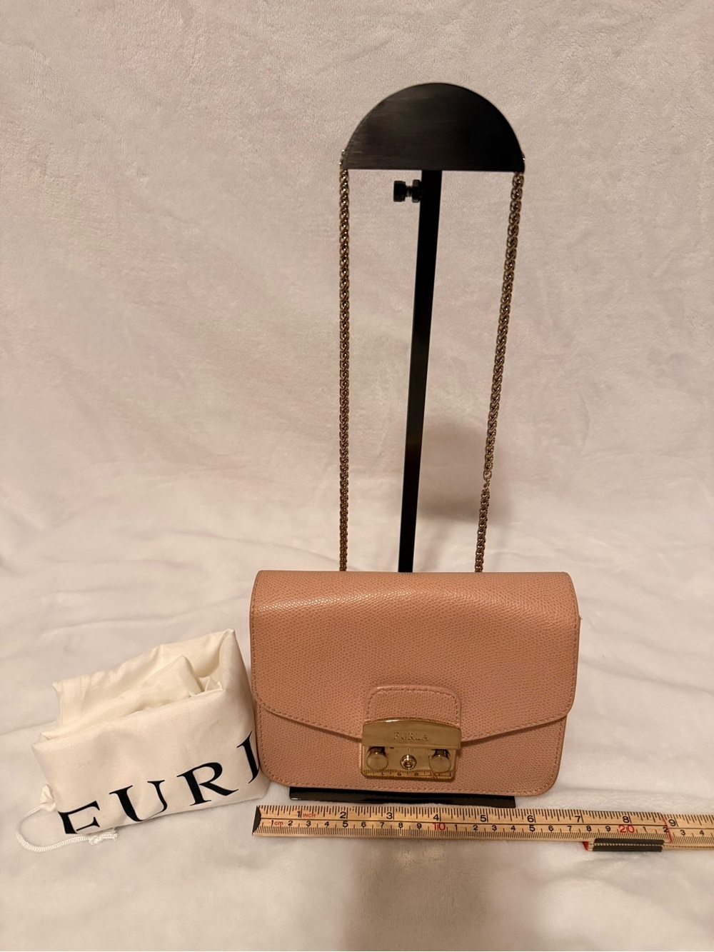 Furla Metropolis Mini Crossbody with Gold-Tone Metal Push-Lock Closure